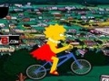 Lisa Simpson fiets om aanlyn te speel