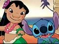 Lilo en Stitch pret ontspan op die strand om aanlyn te speel